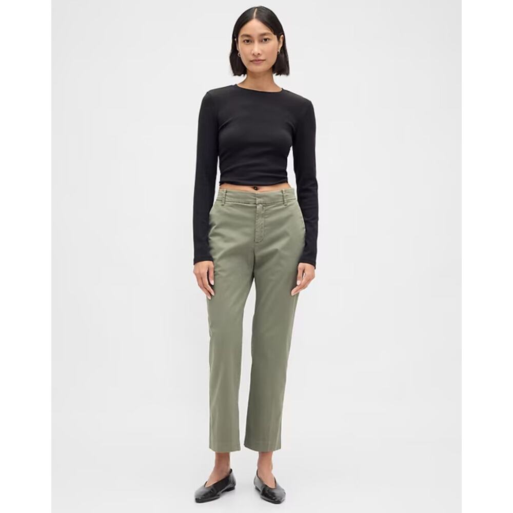 Gap Mid Rise Downtown Khakis Color: Mesculen Green (Size 8) NWOT